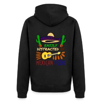 Mexique Mexicain - Veste à capuche bio Premium Unisexe - noir - Dos - Nico (187cm)