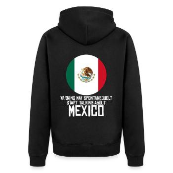 Mexique Drapeau Mexicains Mexicains - Veste à capuche bio Premium Unisexe - noir - Dos - Nico (187cm)