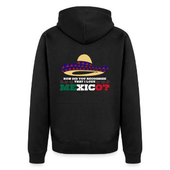 Mexique Drapeau mexicain Mexicains - Veste à capuche bio Premium Unisexe - noir - Dos - Nico (187cm)