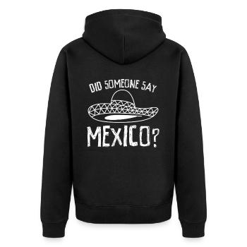 Mexique Sombrero Mexicain Chapeau Mexicain Mexicains - Veste à capuche bio Premium Unisexe - noir - Dos - Nico (187cm)