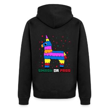 Mexico Piñata Mexican Mexicans - Unisex Premium Organic Zip Hoodie - black - Back - Nico (187cm)