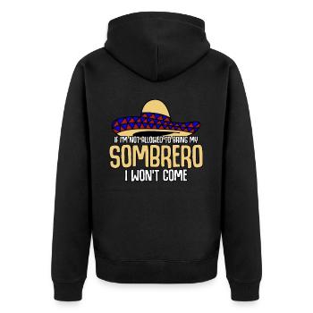 Mexique Sombrero Mexicains Mexicains - Veste à capuche bio Premium Unisexe - noir - Dos - Nico (187cm)