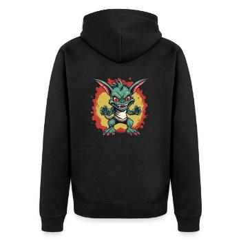 Cryptozoologistes Chupacabra Créatures Cartoony - Veste à capuche bio Premium Unisexe - noir - Dos - Nico (187cm)