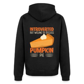 Pumpkin Pie Pumpkin Pie Gift - Unisex Premium Organic Zip Hoodie - black - Back - Nico (187cm)