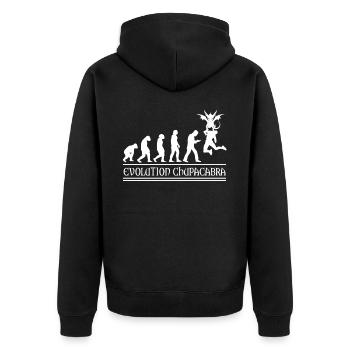 Cryptozoologistes Chupacabra Monster Evolution - Veste à capuche bio Premium Unisexe - noir - Dos - Nico (187cm)