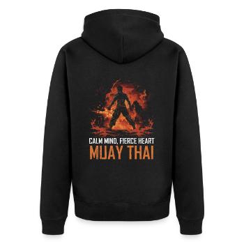 Muay Thaï Boxe Arts Martiaux Artiste Martial MMA - Veste à capuche bio Premium Unisexe - noir - Dos - Nico (187cm)
