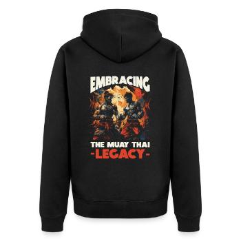 Muay Thaï Boxe Arts Martiaux Artiste Martial MMA - Veste à capuche bio Premium Unisexe - noir - Dos - Nico (187cm)