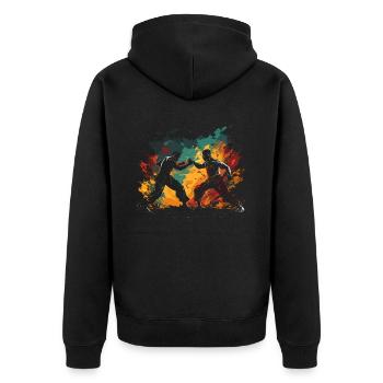 Muay Thaï Boxe Arts Martiaux Artiste Martial MMA - Veste à capuche bio Premium Unisexe - noir - Dos - Nico (187cm)