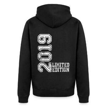 Édition limitée 2019 - Veste à capuche bio Premium Unisexe - noir - Dos - Nico (187cm)