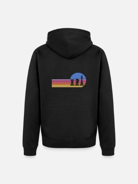 Chess Chessboard Checkmate Chess Player - Unisex Premium Organic Zip Hoodie - black