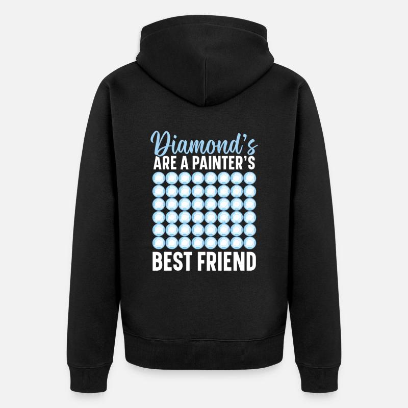 Diamond Painting Tools Diamond Painter - Unisex Premium Organic Zip Hoodie - black