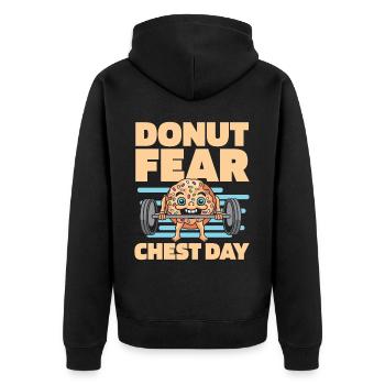 Donut Fitness Funny Donut Gym - Veste à capuche bio Premium Unisexe - noir - Dos - Nico (187cm)