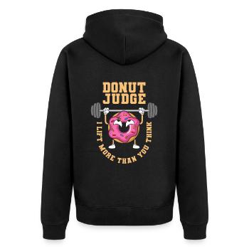Donut Fitness Donut Gym - Veste à capuche bio Premium Unisexe - noir - Dos - Nico (187cm)