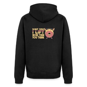 Donut Fitness Funny Donut Gym - Veste à capuche bio Premium Unisexe - noir - Dos - Nico (187cm)