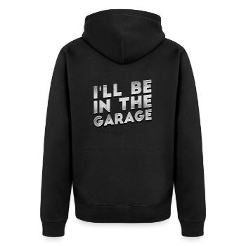 Auto-Schrauber Hobby-Garage Modellbau Mechaniker - Unisex Premium Bio Zip Hoodie - Schwarz - Hinten - Nico (187cm)