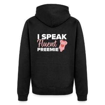Registered Nurse Medical Medicine Neonatal Nurse - Unisex Premium Organic Zip Hoodie - black - Back - Nico (187cm)