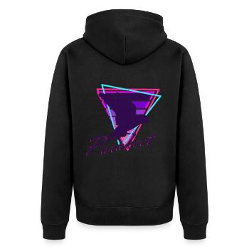 Papagei Sittich - Unisex Premium Bio Zip Hoodie - Schwarz - Hinten - Nico (187cm)