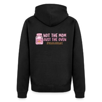 Not The Mom Just The Oven - Leihmutter - Unisex Premium Bio Zip Hoodie - Schwarz - Hinten - Nico (187cm)