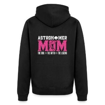 Astronomer Mom The Idol The Astrologer Astronomers - Unisex Premium Bio Zip Hoodie - Schwarz - Hinten - Nico (187cm)
