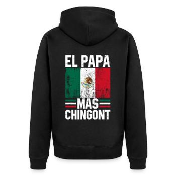Hispanique Latino-Américain Mexicain V - Veste à capuche bio Premium Unisexe - noir - Dos - Nico (187cm)
