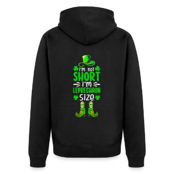 Drôle de Saint-Patrick irlandais - Veste à capuche bio Premium Unisexe - noir - Dos - Nico (187cm)