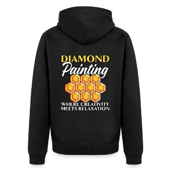 Outils de peinture au diamant Diamond Painter - Veste à capuche bio Premium Unisexe - noir - Dos - Nico (187cm)