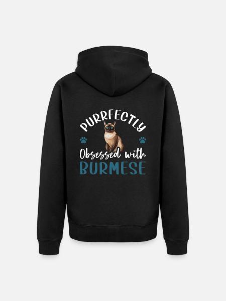 Obsédé par le birman - Veste à capuche bio Premium Unisexe - noir