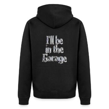 Auto-Schrauber Hobby-Garage Modellbau Mechaniker - Unisex Premium Bio Zip Hoodie - Schwarz - Hinten - Nico (187cm)