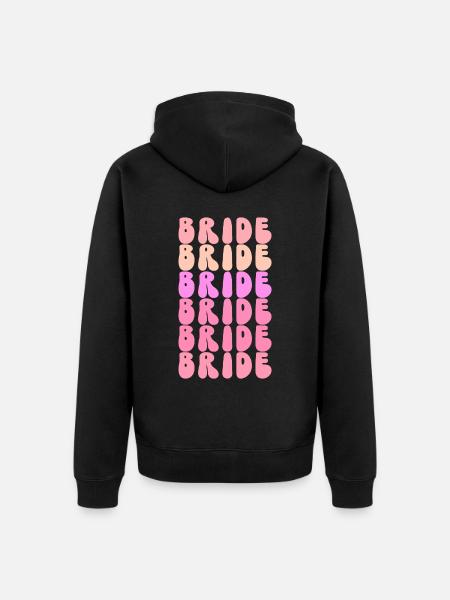 Groovy Braut Bachelorette Brautparty - Unisex Premium Bio Zip Hoodie - Schwarz