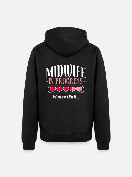 Enfermera Partera Trabajadora de Parto Estudiante - Chaqueta con capucha prémium ecológica unisex - negro