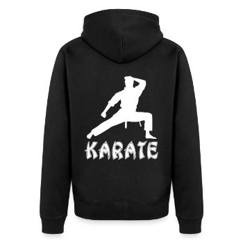 Karaté - Veste à capuche bio Premium Unisexe - noir - Dos - Nico (187cm)
