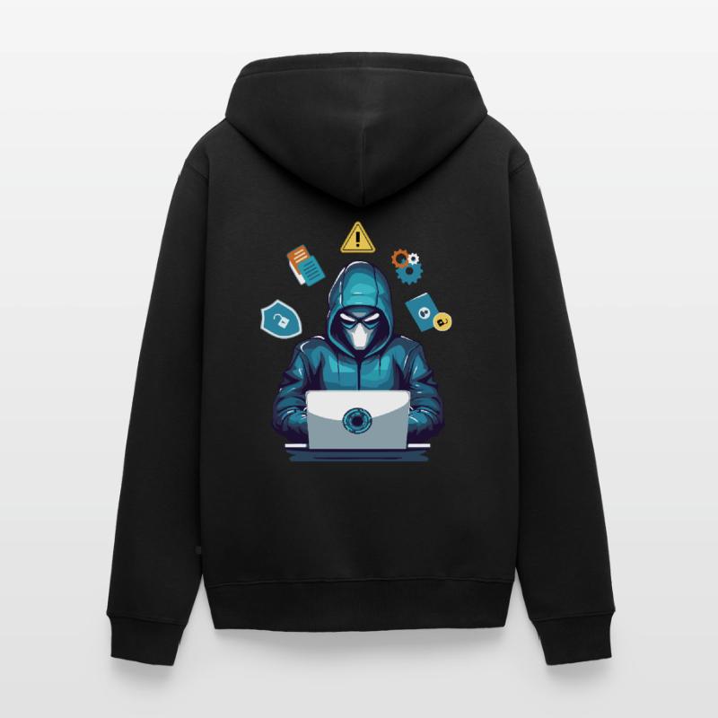 Funny Hacker Style Hacking Lover Computer Unisex Premium Organic Zip Hoodie