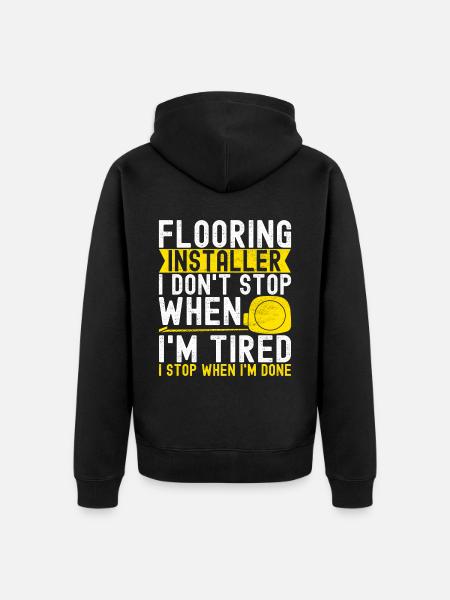 liesenleger floor layer - Unisex Premium Organic Zip Hoodie - black
