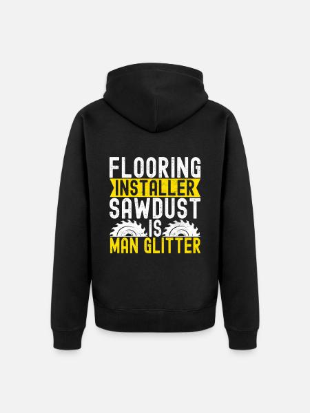 liesenleger floor layer - Unisex Premium Organic Zip Hoodie - black