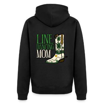 Line Dance Boot Country Music - Unisex Premium Bio Zip Hoodie - Schwarz - Hinten - Nico (187cm)