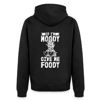 Ananas Drôle Si Je Suis De Mauvaise Humeur Donnez-Moi Gourmand - Veste à capuche bio Premium Unisexe - noir - Dos - Nico (187cm)
