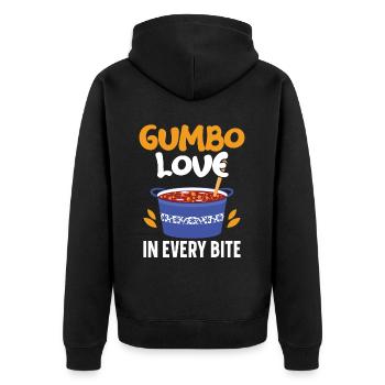 Gumbo Lovers Foodie Louisiane Manger Cuisine Cajun - Veste à capuche bio Premium Unisexe - noir - Dos - Nico (187cm)