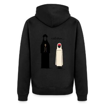 Religieuse et prêtre : Eh bien - Veste à capuche bio Premium Unisexe - noir - Dos - Nico (187cm)