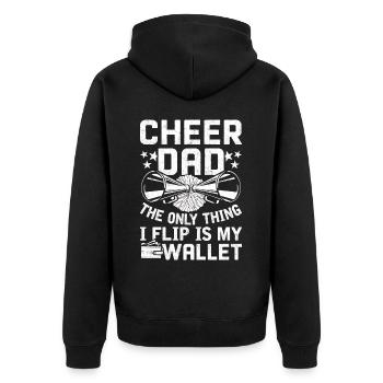 Cheerleading Cheerleader - Unisex Premium Bio Zip Hoodie - Schwarz - Hinten - Nico (187cm)