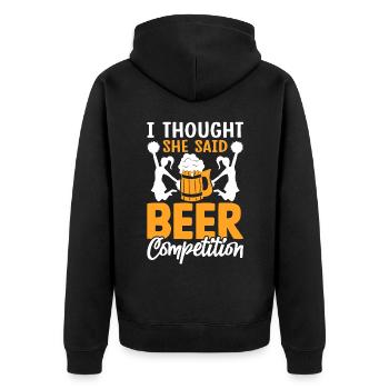 Cheerleading Cheerleader Cheer - Unisex Premium Bio Zip Hoodie - Schwarz - Hinten - Nico (187cm)