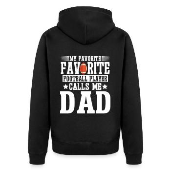 Soccer Dad Proud Soccer Dad Fête des pères - Veste à capuche bio Premium Unisexe - noir - Dos - Nico (187cm)