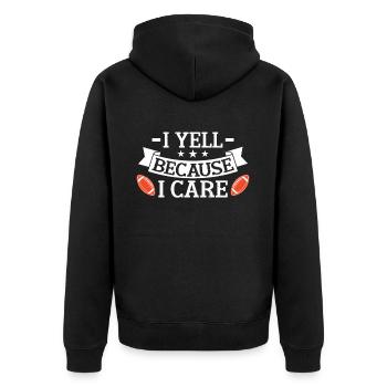 Soccer Dad Proud Soccer Dad Father's Day - Unisex Premium Organic Zip Hoodie - black - Back - Nico (187cm)