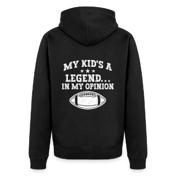 Soccer Dad Proud Soccer Dad Father's Day - Unisex Premium Organic Zip Hoodie - black - Back - Nico (187cm)