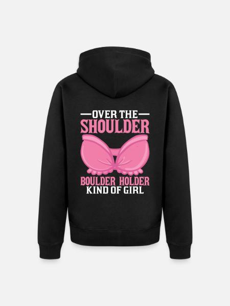 Southern Slang Rock Climbing Girl Country - Unisex Premium Organic Zip Hoodie - black
