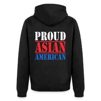 AAPI des îles du Pacifique - Veste à capuche bio Premium Unisexe - noir - Dos - Nico (187cm)