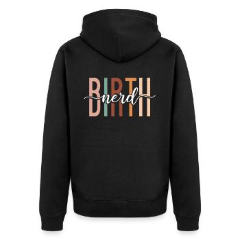 LD Labour And Delivery Nurse - Unisex Premium Organic Zip Hoodie - black - Back - Nico (187cm)