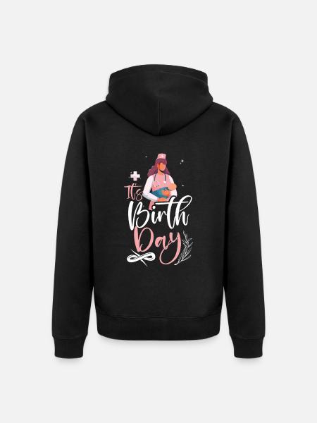 LD Labour And Delivery Nurse - Unisex Premium Organic Zip Hoodie - black