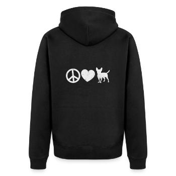 Chihuahua chien chien école chien propriétaire cadeau - Veste à capuche bio Premium Unisexe - noir - Dos - Nico (187cm)