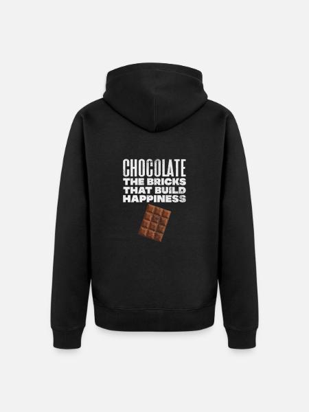chocolat - Veste à capuche bio Premium Unisexe - noir