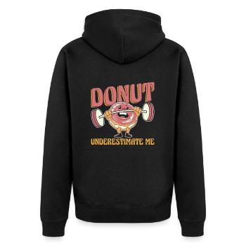 Donut Fitness Donut Gym - Veste à capuche bio Premium Unisexe - noir - Dos - Nico (187cm)